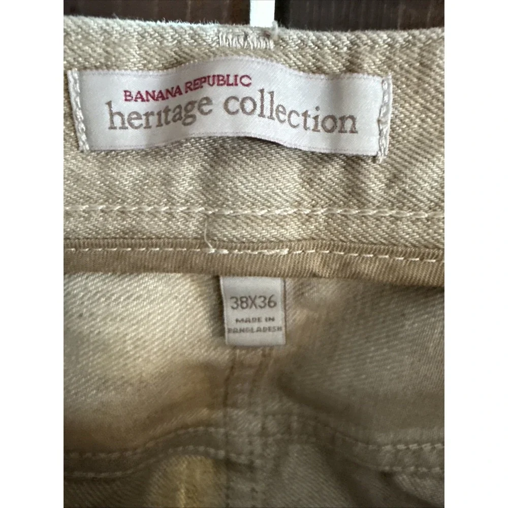 Banana Republic Men's Heritage Collection Beige Denim‎ Jeans Size 38x36